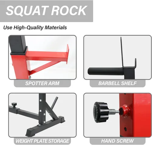 Vista 8 de Multi-Function Squat Press Barbell Rack Stand, Height Adjustable Barbell