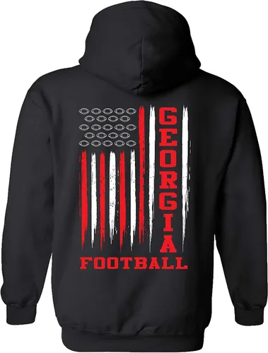 Vista 16 de Sudadera con capucha unisex de la bandera americana del color del equipo de fútbol