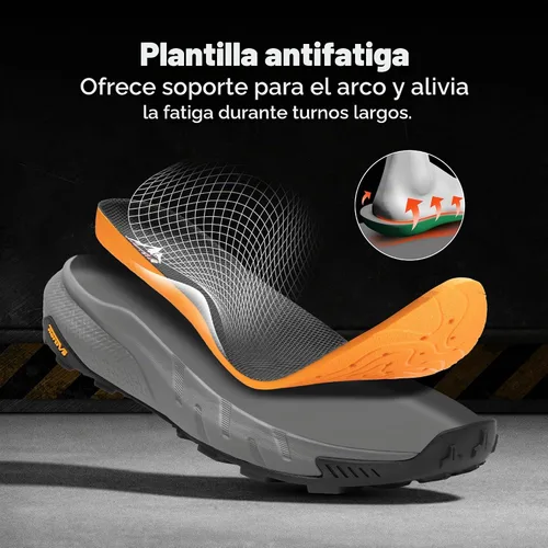 Vista 9 de NORTIV 8 Composite Toe Work Boots for Men Waterproof Marrón