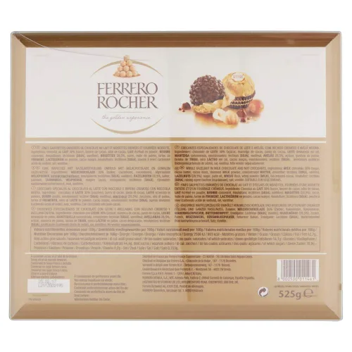 Vista 9 de Ferrero Rocher - Juego de regalo de chocolate, bombones de chocolate con avellana y leche, caja de 42 piezas