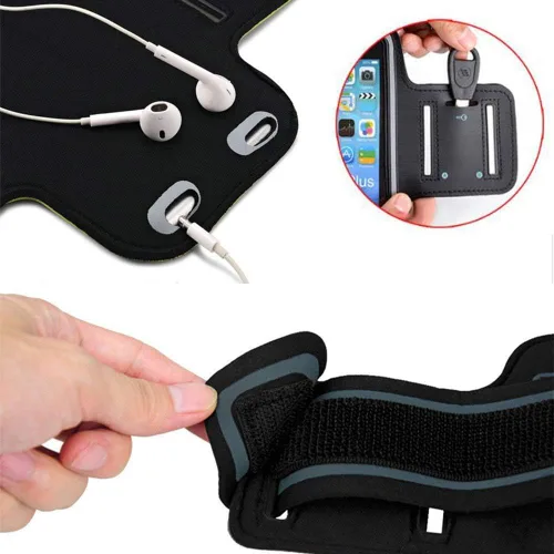 Vista 5 de Brazalete para correr para Samsung Galaxy A11 A12 A21S A31 A42 M11 M21 M30S M31 M51 Funda ajustable para brazo de teléfono Samsung Galaxy Note 20