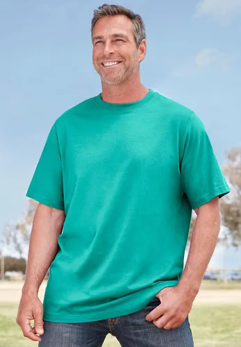 Vista 3 de KingSize Big & Tall - Camiseta ligera, sin encogimiento, con cuello redondo para hombre