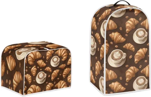Vista 32 de doginthehole Funda para licuadora y tostadora, 2 rebanadas estéticas de estrellas de mar con estampado de conchas marinas para batidora o cafetera