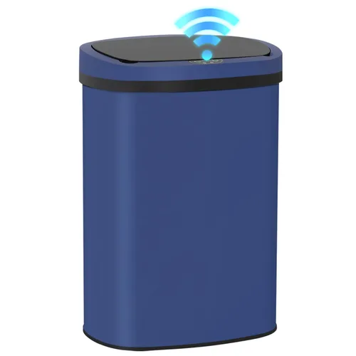 Vista 14 de BestOffice Papelera de 13 galones con tapa Papelera automática sin contacto Control de olores Diseño ovalado moderno Fácil de limpiar
