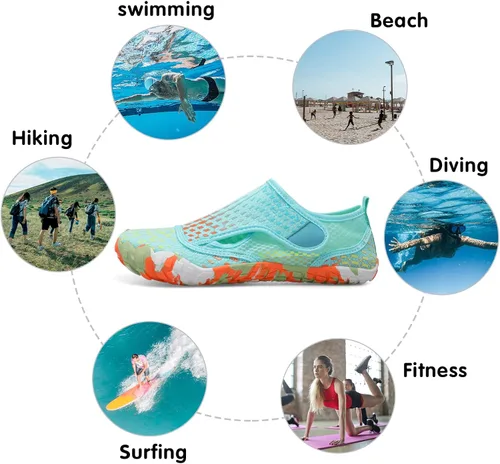 Vista 6 de Zapatos de agua para natación, para mujereshombres, de secado rápido, para playa, senderismo, buceo, navegación, río, deportes acuáticos al aire
