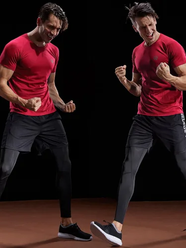 Vista 6 de Neleus Camisetas deportivas de malla para hombre