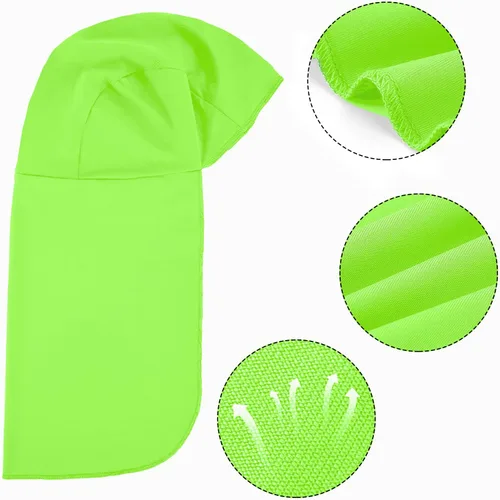 Vista 5 de Geyoga 4 unidades de sombrero duro para el sol, protector de cuello elástico para el sol, protector de cuello de secado rápido para hombres
