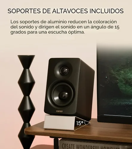 Vista 9 de Edifier Altavoz multimedia M60 Bluetooth 5.3, 66W RMS, audio de alta resolución y audio inalámbrico de alta resolución, LDAC, graves medios de 3