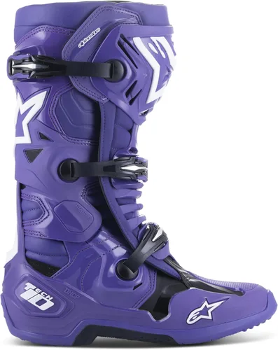 Vista 11 de Alpinestars Botas Tech 10 para hombre, Negro/Rojo Fluo, 7