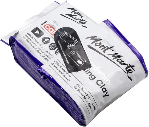 Vista 8 de Mont Marte Arcilla de modelado endurecida al aire blanca, 2 kg (4.4 lb). Tiempo de secado aproximado de 24 horas. Fácil de suavizar y amasar.
