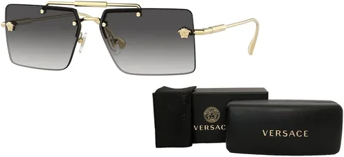 Vista 3 de Versace VE2245 Rectangle Sunglasses for Women BUNDLE With Designer iWear Complimentary Eyewear Kit