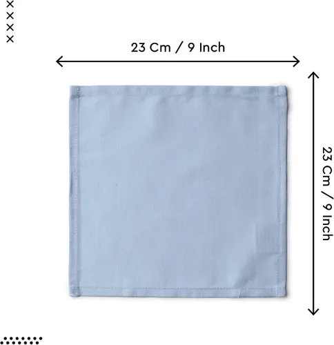 Vista 5 de Encasa XO Juego de 12 servilletas de tela de cóctel Servilletas de mesa de algodón puro Tamaño (9 x 9 pulgadas) B gris sólido Lavable a
