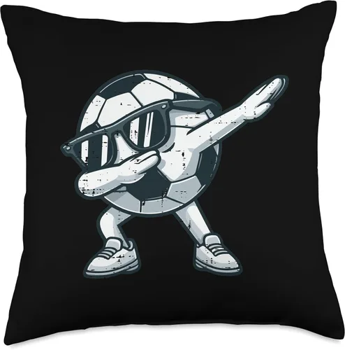 Vista 4 de Soccer Ball Dab Cute Football Player Boys Kids Toddler Men Throw Pillow
