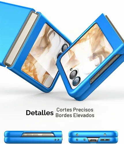 Vista 5 de Foluu Funda delgada para Motorola Razr 2024/2025 [No compatible con Razr Plus 2024], con protector de pantalla frontal integrado, policarbonato mate