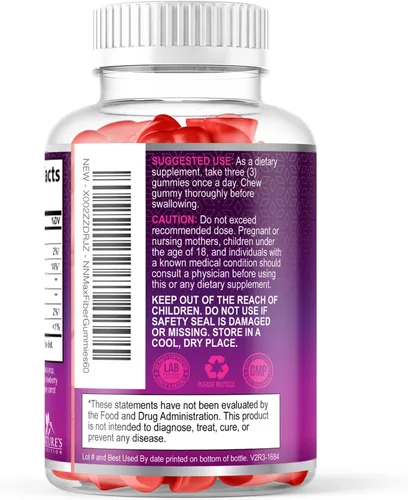 Vista 9 de Gomitas de fibra para adultos – Fibra soluble 0.14 oz por porción – Suplemento de fibra prebiótica a base de plantas para salud digestiva, salud