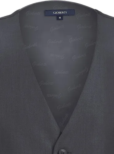 Vista 5 de Gioberti - Chaleco formal para hombre, adecuado para vestir formal de negocios o casual Carbón