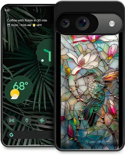 Vista 285 de Compatible con Google Pixel 4A 5G Mobile Case Creative Acrylic Panel trasero Silicona Protección Grip especialmente diseñado para Google Pixel 4A 5G