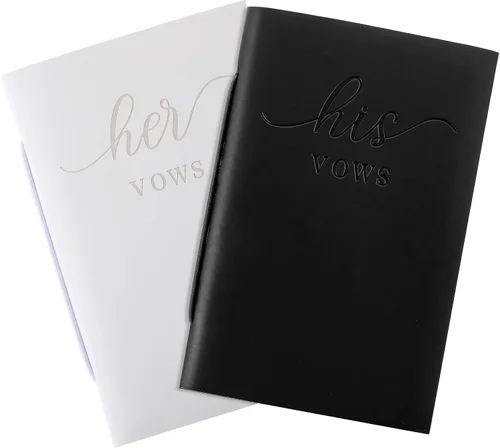 Vista 8 de 2 libros de votos de boda, para él y para ella, cuaderno de votos para boda, diario de votos de boda, libro oficial, 5.9 x 3.9 pulgadas, despedida