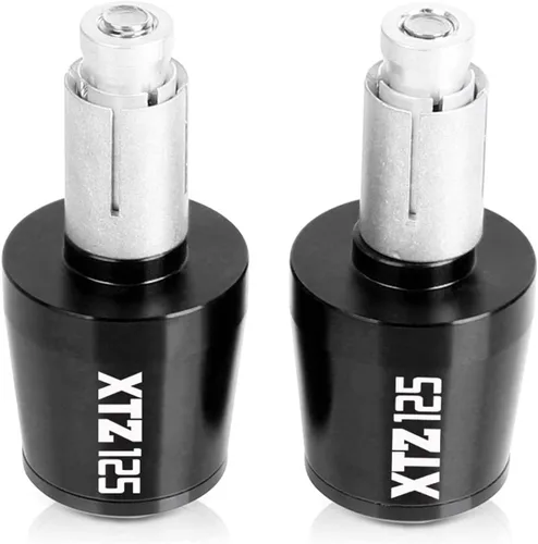 Vista 17 de Extremos de barra de manillar de motocicleta para XTZ125 XTZ 125 2021 2022 2023 78 pulgadas 0.866 in, tapones antivibración plateados