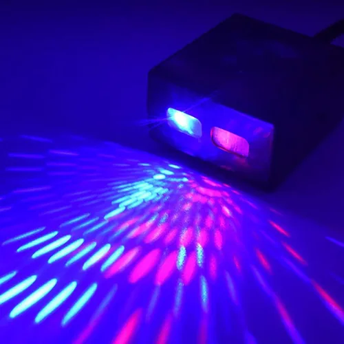 Vista 8 de SOCAL-LED LIGHTING Proyector de Estrellas USB para Automóvil Azul Rojo Luz Nocturna Interior Luces LED Decorativas Románticas de Techo con Rotación