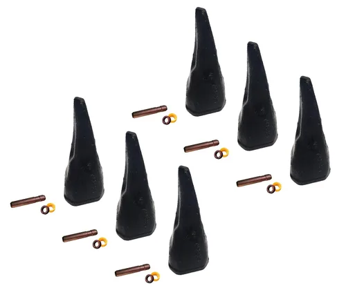 Vista 10 de Backhoe Bucket Diente 208-5239 Punta afilada con pasador, se adapta a adaptadores Cat DRS230 Series.