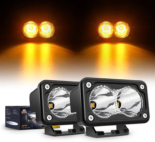 Vista 11 de Nilight 2 cápsulas LED de motocicleta de 3 pulgadas, 1300 lúmenes, luz de conducción EMC integrada, súper foco antiniebla todoterreno, luz auxiliar