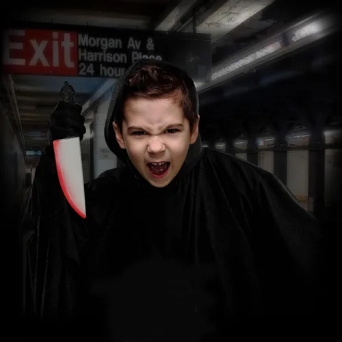 Vista 2 de Vermeyen Disfraz de grito aterrador para niños, máscara facial de fantasma, disfraz de Halloween o cosplay