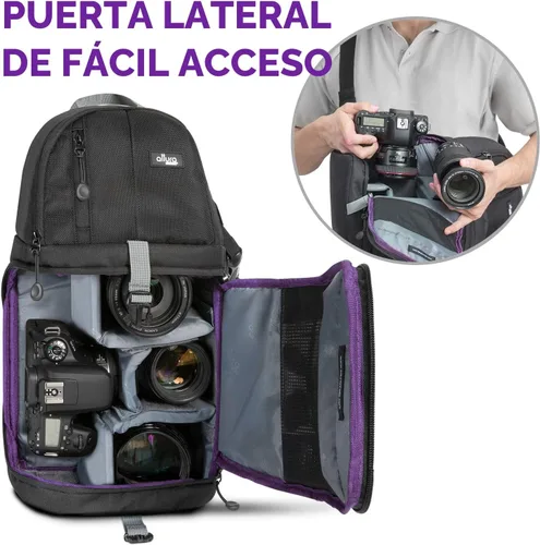 Vista 3 de Altura Photo Bolsa para cámara tipo bandolera - Mochila para cámaras Canon, Nikon, Sony y GoPro DSLR y sin espejo - Mochilas cruzadas para fotógrafos