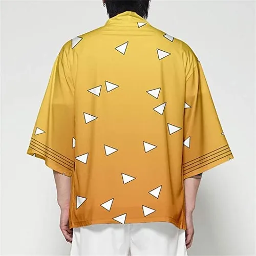 Vista 3 de IDS Home Disfraz de cosplay de Kimetsu no Yaiba de Halloween Haori