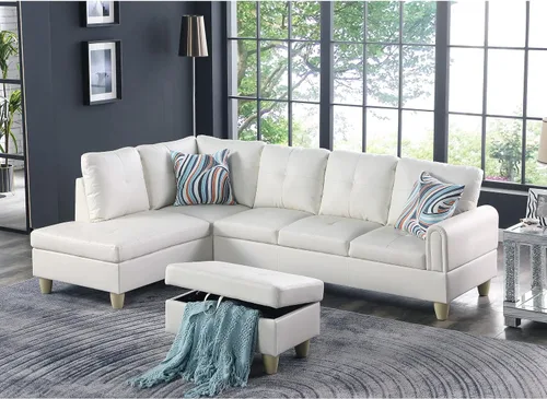 Vista 2 de Star Home Living Leviticus Sofá seccional con otomana 9722A-3PC