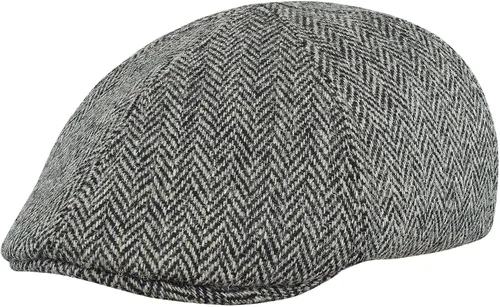 Vista 2 de Sterkowski Gorra Rusty Duckbill Gorra plana de tweed Harris para hombres y mujeres 6 paneles cálida y transpirable