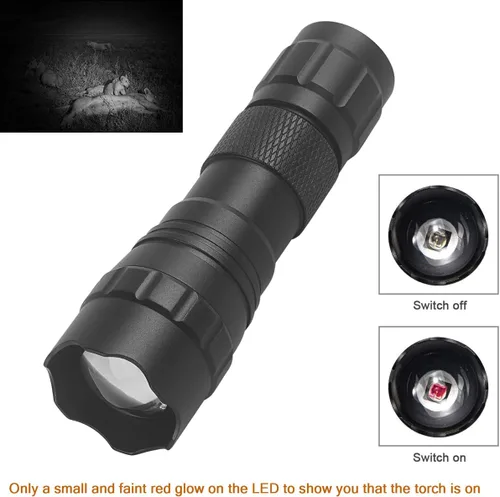 Vista 6 de ULTRAFIRE Linterna iluminadora IR de 940 nm, mini linterna LED de visión nocturna nfrared zoomable, iluminador IR de caza para dispositivos