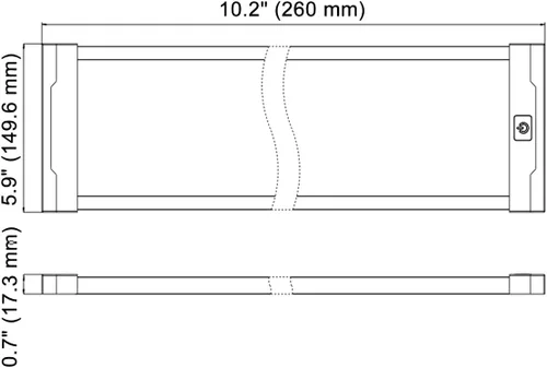 Vista 2 de Raycharm Lámpara LED interior para caravana y barco marino debajo del gabinete de 10.2 x 5.9 pulgadas, haz blanco frío de 6000 K incluso difusa
