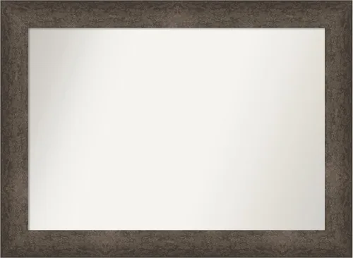 Vista 724 de Amanti Art Espejo de pared personalizado no biselado (25 x 25 pulgadas), marco de bronce acentuado, varios tamaños personalizados, espejo de baño