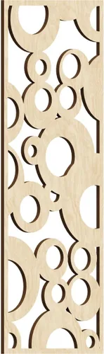 Vista 92 de 9 3/8"W x 24 3/8"H x 1/4"T Farwell Decorativos Paneles de Pared de Madera Calado, Hickory