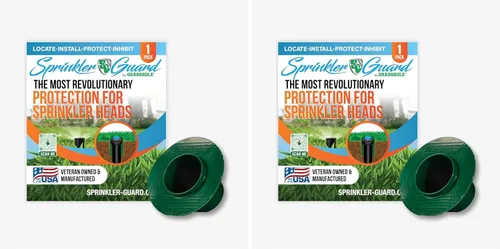 Vista 10 de GRASSHOLE Protector de cabeza de aspersor – Protector estilo rosquilla evita daños en la cortadora – 1 paquete – Plástico
