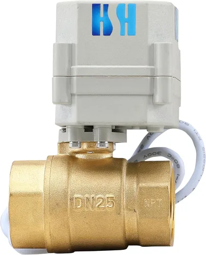 Vista 9 de 2 vías 1" 12VDC 9-24VDC 0-10V NPT Válvula de bola motorizada de control de modulación integral proporcional