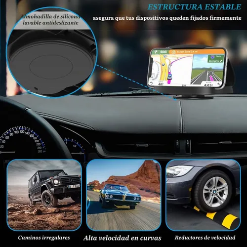 Vista 5 de JOYEKY Soporte de teléfono celular para automóvil, soporte vertical horizontal para teléfono con rotación de 360° para tablero de instrumentos