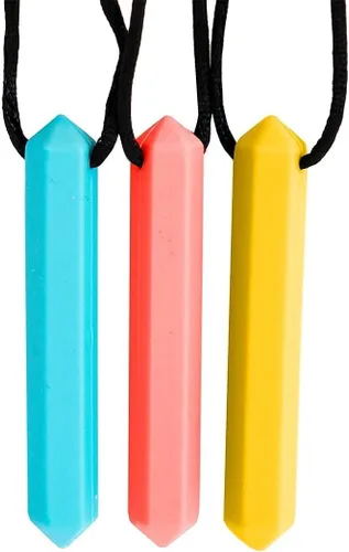 Vista 11 de Collar Sensorial de Lápiz 8 Piezas - Ideal para Niños o Adultos a los que les Gusta Morder o que Tienen Autismo - Juguetes Masticables de Silicona