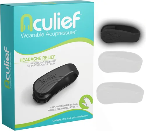 Vista 2 de Aculief Soporte de Acupresión Natural Portátil - Gestión Específica de Tensión y Herramienta de Acupresión - Comodidad Discreta Para Llevar - Ajuste