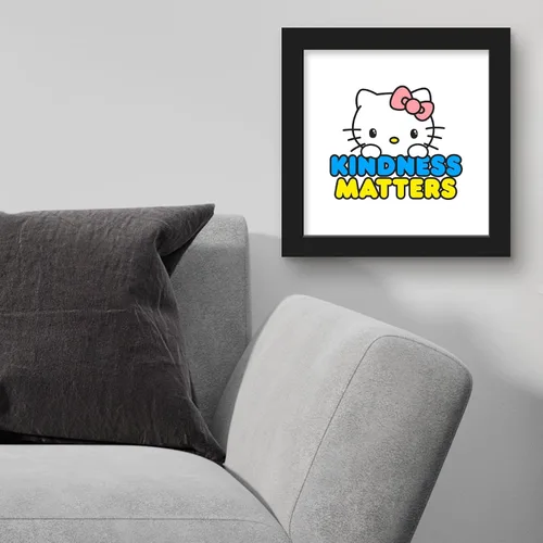 Vista 4 de Trends International Gallery Pops - Póster de pared de Hello Kitty Kindness Matters, 12 x 12 pulgadas, versión de marco negro