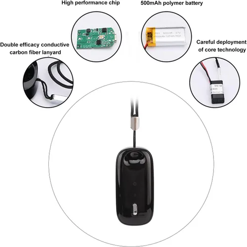 Vista 8 de Collar de aire, mini purificadores de aire recargables de bajo ruido, limpiador de aire portátil de iones negativos de tamaño de viaje para adultos