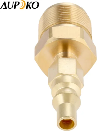 Vista 7 de Aupoko Enchufe de desconexión rápida de propano de 1/4 pulgadas, con adaptador de propano para tanque de botella de 1 libra, convertidor de enchufe
