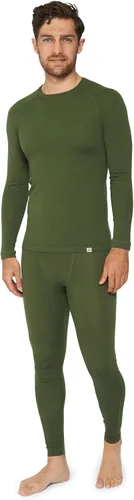 Vista 9 de DANISH ENDURANCE Conjunto de capa base de lana merino para hombres, conjunto superior e inferior, ropa interior térmica para hombres, calzoncillos