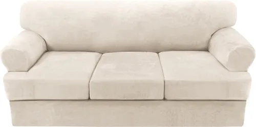 Vista 30 de H.VERSAILTEX Funda para sofá de 2 piezas, fundas para sillón con cojines en forma de T, funda para sofá de terciopelo grueso, protector de muebles