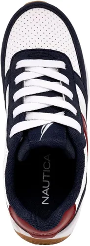 Vista 5 de Nautica Zapatos deportivos Oxford de moda casuales con cordones para niños y niños, cómodos zapatos para caminar