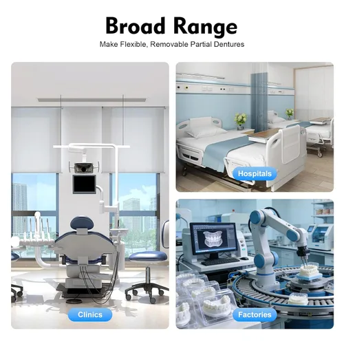 Vista 9 de Máquina de dentadura dental flexible 110V 400W Equipo de laboratorio Pantalla digital eléctrica Sistema de inyección dental Máquina de moldeo por