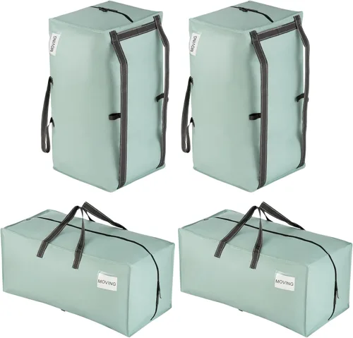 Vista 114 de VENO Paquete de 6 bolsas de mudanza resistentes con correas de mochila, cremalleras y asas, bolsas de embalaje extragrandes para artículos