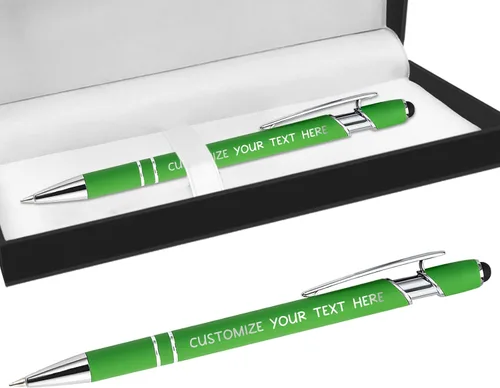 Vista 24 de Bolígrafos personalizados con lápiz óptico y grabado gratis, bolígrafos personalizados para negocios, graduación, aniversarios (hasta 500 unidades)
