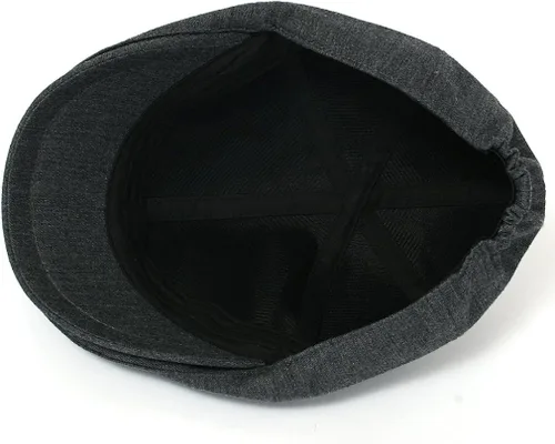 Vista 6 de ililily Gorra plana de algodón Gatsby Ivy Irish Hunting Newsboy elástico